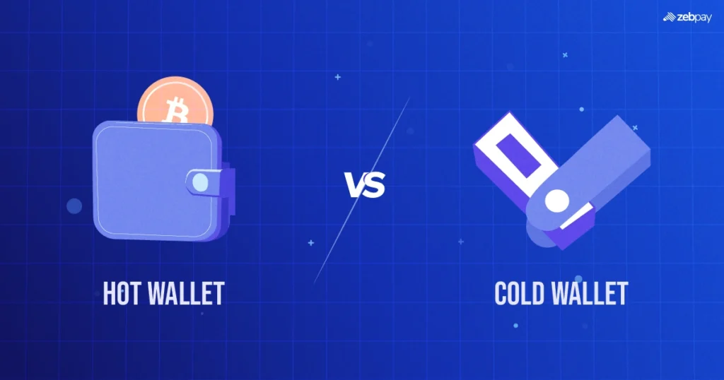 hot (online) and cold (offline) wallet